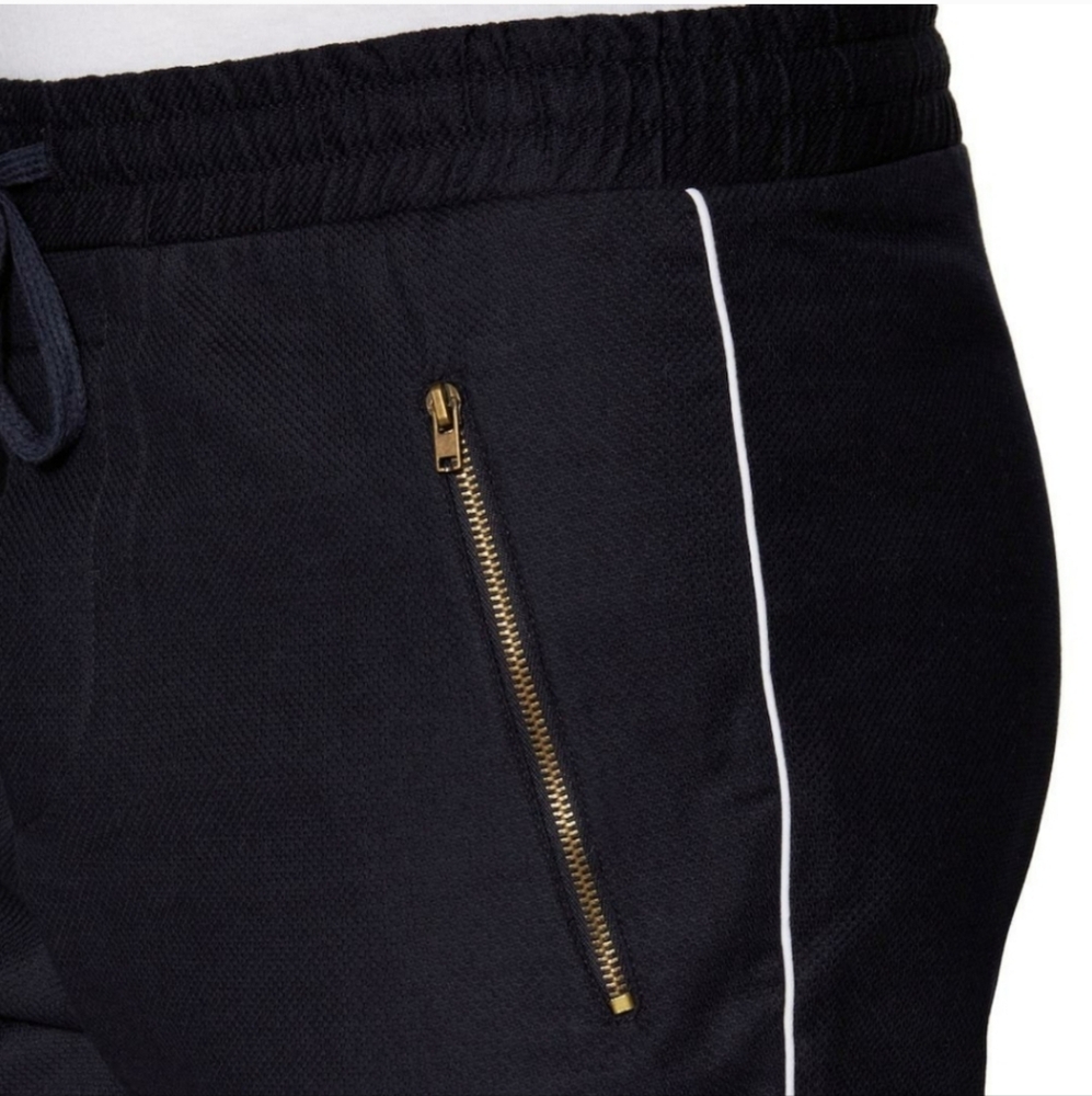 Men's Timo Weiland Black With White Side Stripe Jogger Pants Size 30